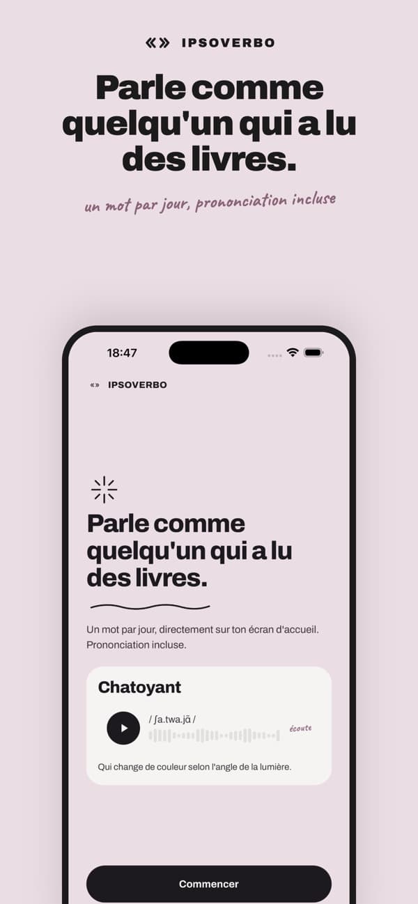 IpsoVerbo, visuel App Store n°1